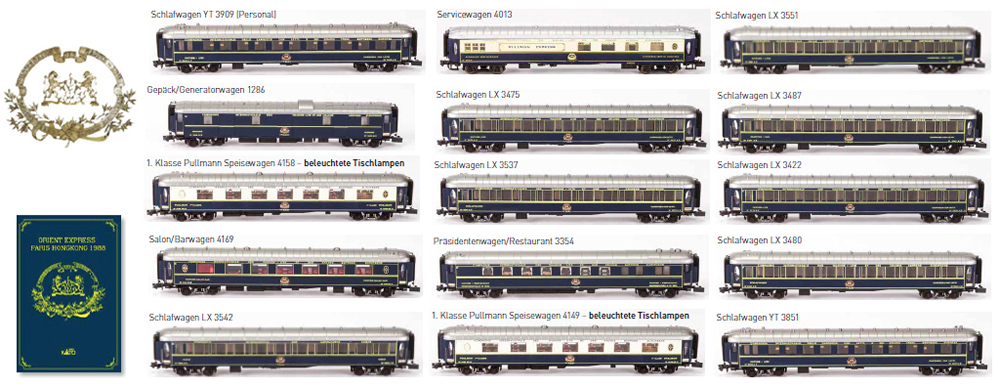 Kato HobbyTrain Lemke K23215 - 15pc Orient Express Standard Passenger Coach  Set